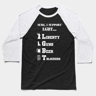 i support lgbt - inverted Baseball T-Shirt